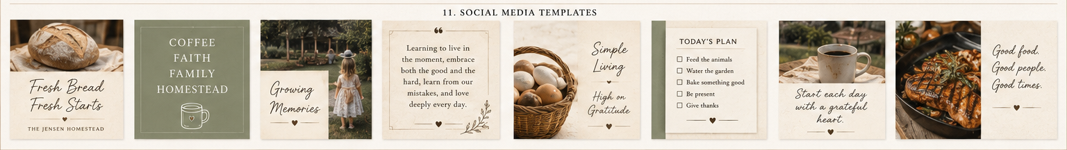 Social media template examples